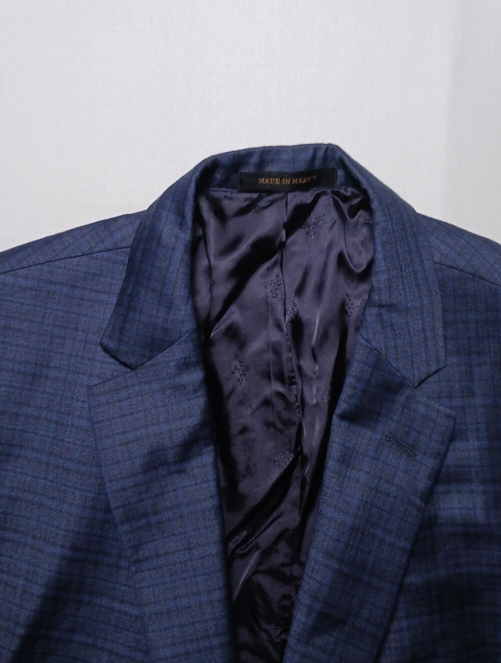 Jos A Bank Reserve Chelsea Wool Cashmere Tailored Fit Suit Jacket 46R Blue Plaid